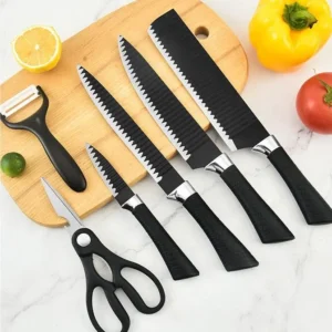 6 In 1 Premium Stainless Steel Knife Set