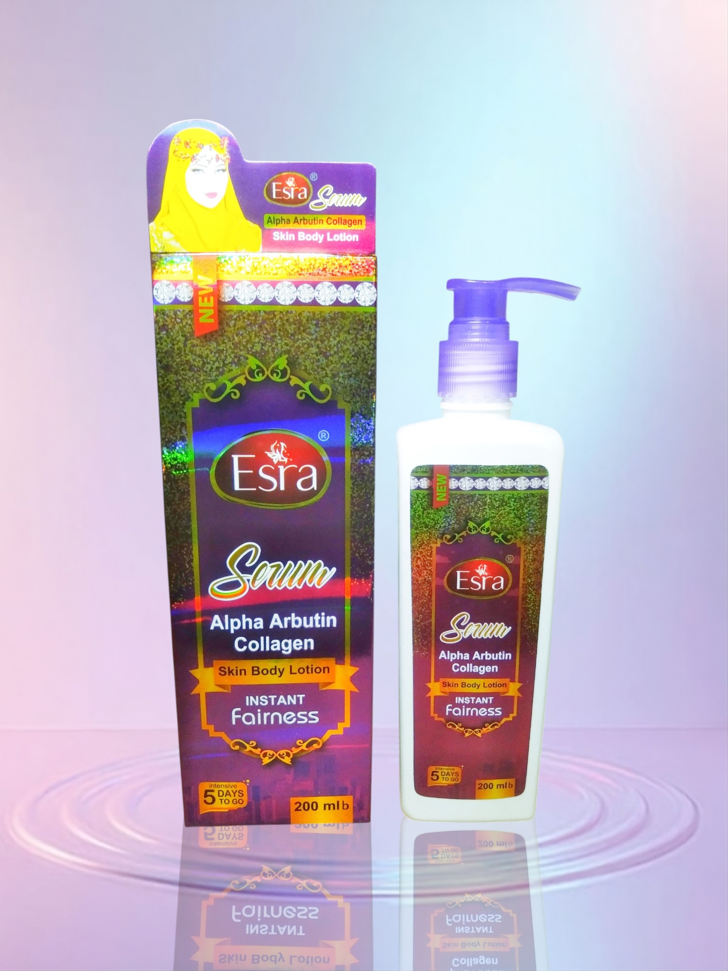 🟣 Esra Serum Alpha Arbutin Collagen Skin Body Lotion (200ml) – INSTANT FAIRNESS 🟣 - Image 3