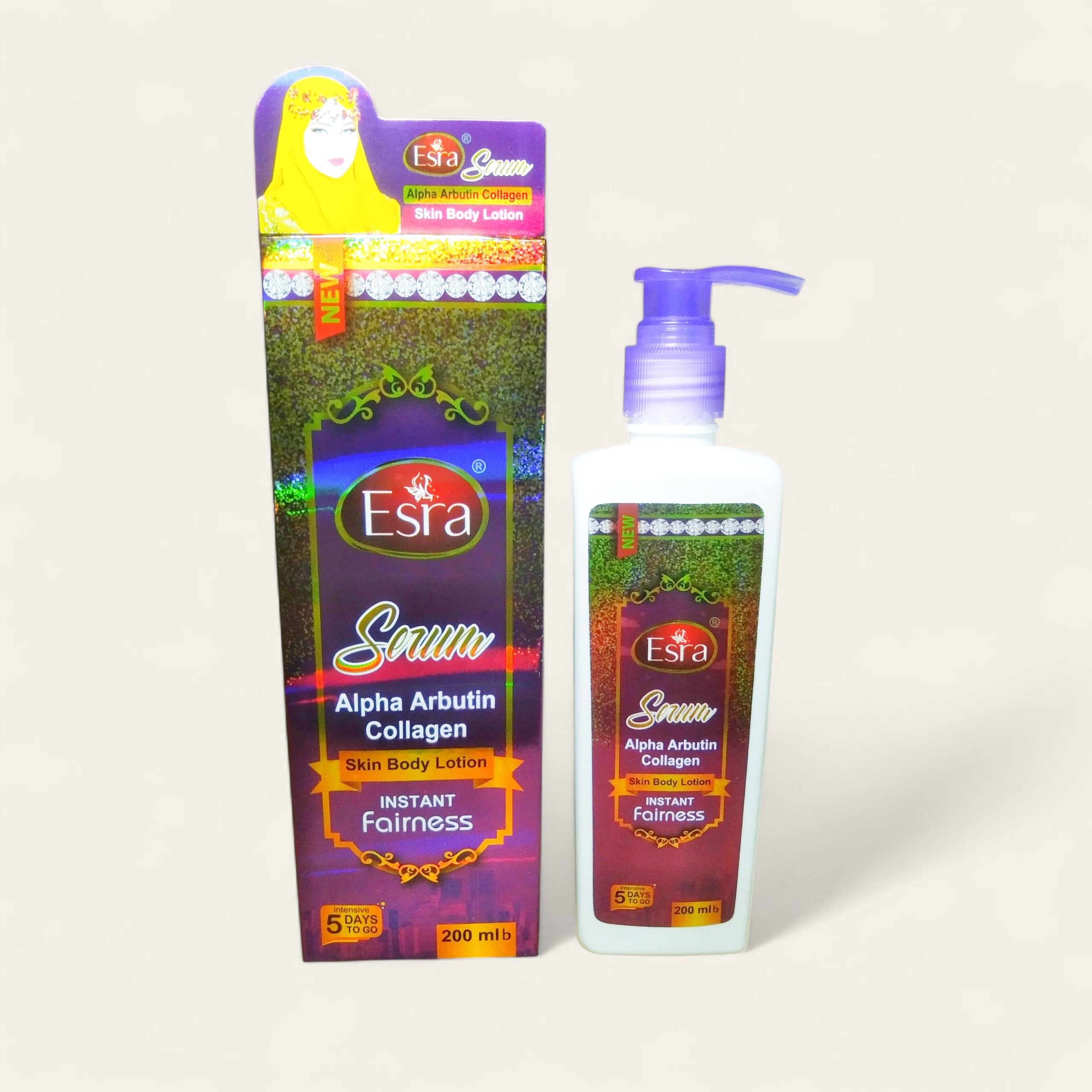 🟣 Esra Serum Alpha Arbutin Collagen Skin Body Lotion (200ml) – INSTANT FAIRNESS 🟣 - Image 2