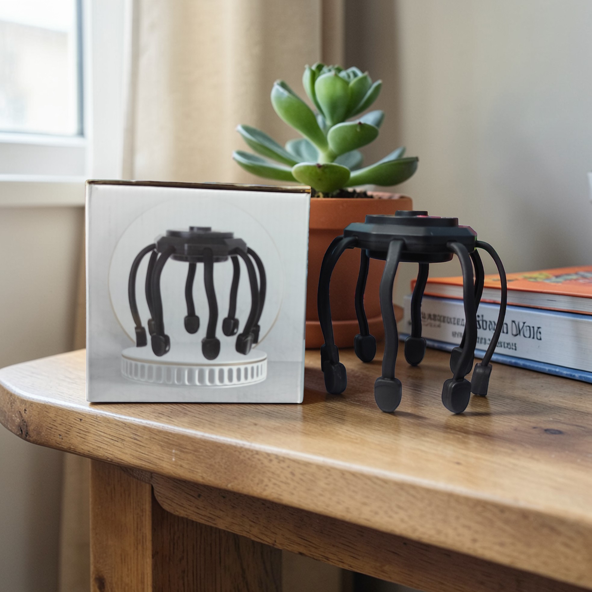 Electric Head Massager Vibration Head Scratcher Octopus Scalp Massage with 3 Modes for Stress Relax Migraine Relief Deep Sleep - Image 4