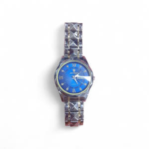 স্টাইলিশ ব্লু ডায়াল কোয়ার্টজ রিস্ট ওয়াচ