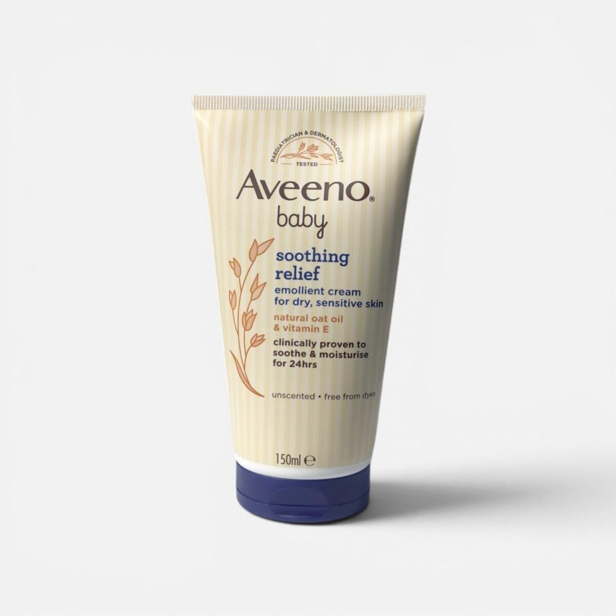 Aveeno Baby Soothing Relief Emollient Cream 150ml for Dry & Sensitive SkinCream – 150ml - Image 3